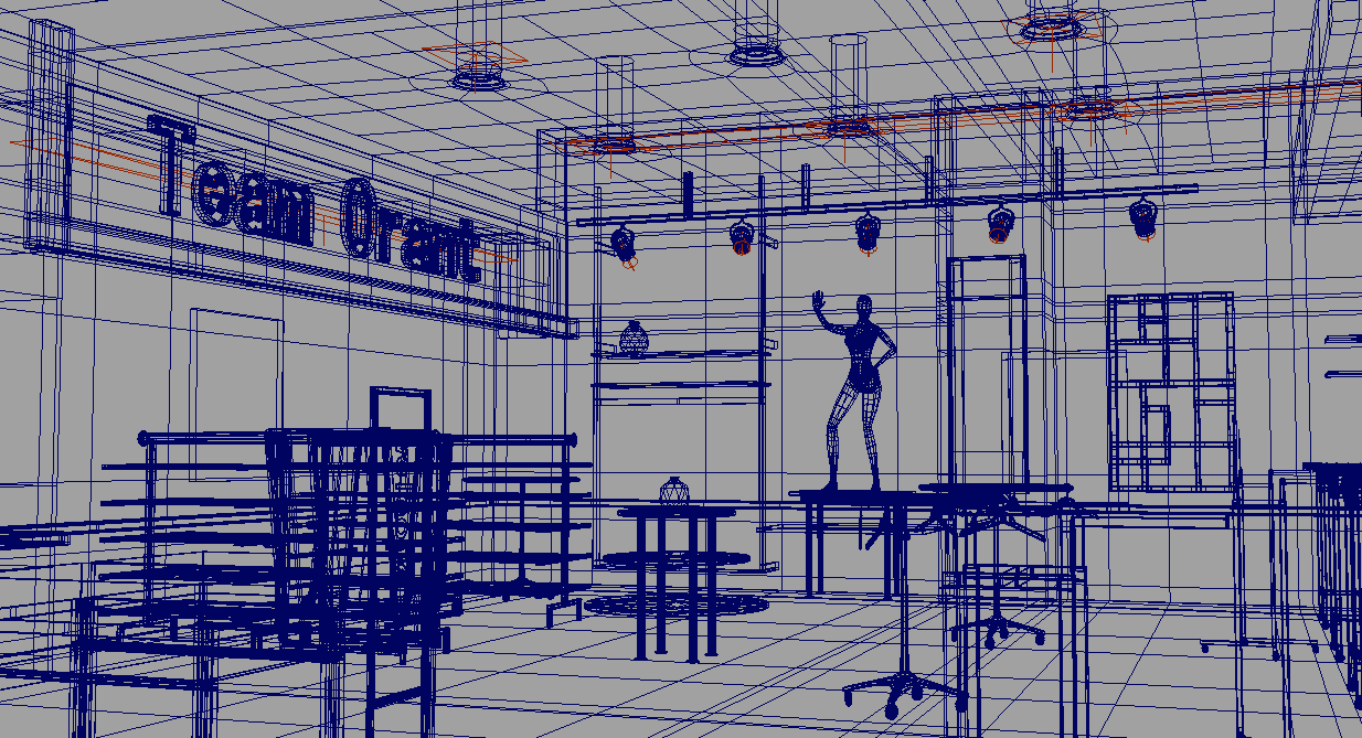 wireframe scene