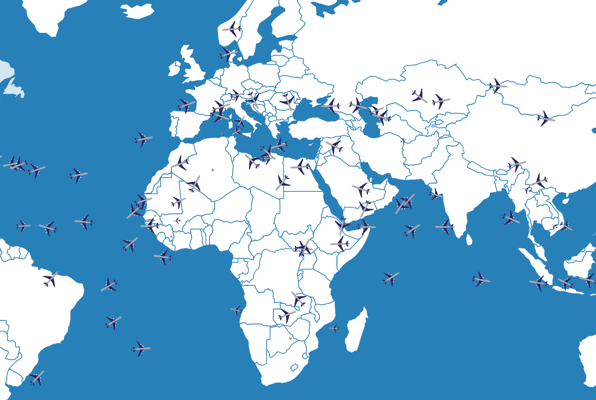 Little planes (not this many) fly around!