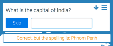Levenshtein distance is used to tolerate spelling mistakes.